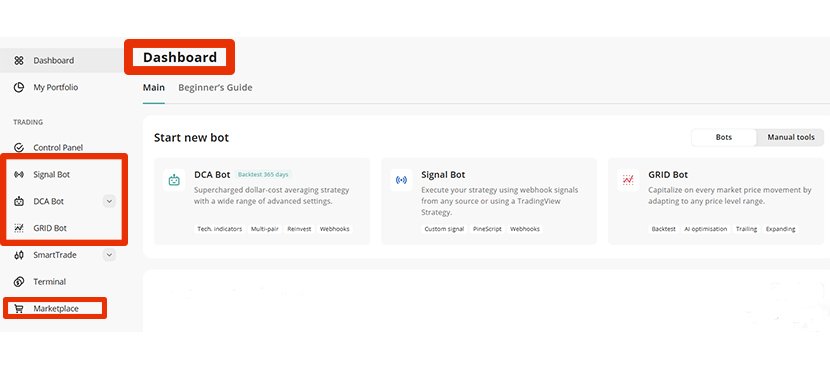 3Commas Review on Dashboard