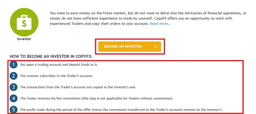 Investors Guide on CopyFX