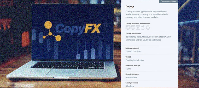 CopyFX Review on Prime Account