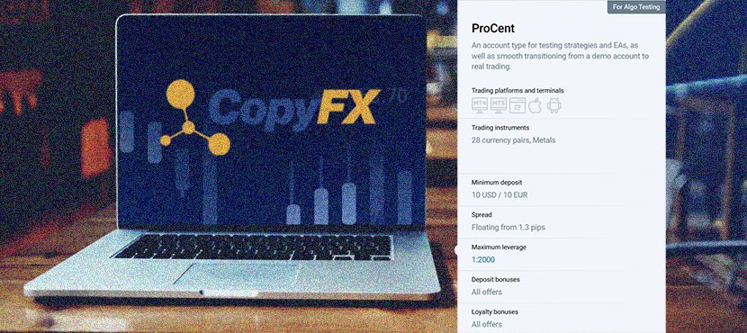 CopyFX by RoboForex Pro Cent Account