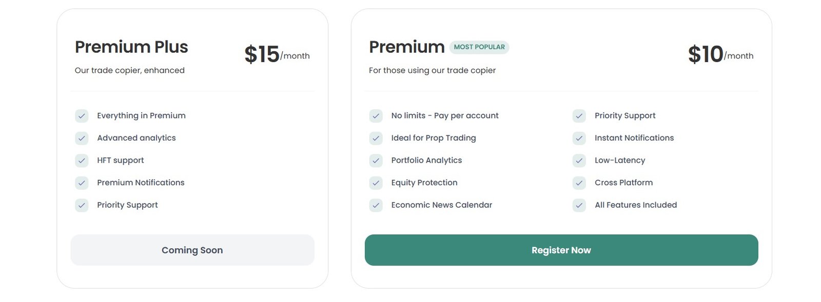 Traders Connect Pricing Overview